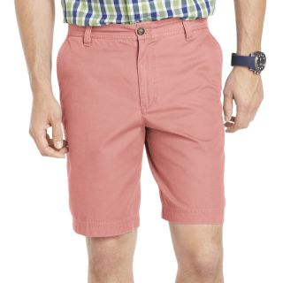 Izod Saltwater Washed Flat Front Shorts, Faded Rose, Mens