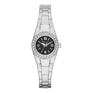 RELIC Payton Womens Silver Tone Crystal Accent Watch
