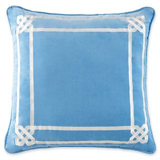 Happy Chic by Jonathan Adler Elizabeth 18 Square Border Decorative Pillow, Blue