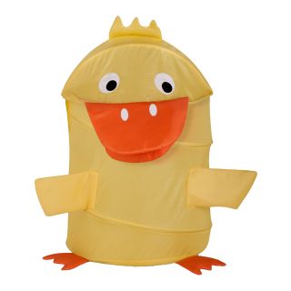 HONEY CAN DO Honey Can Do Duck Large Pop Up Hamper, Yellow