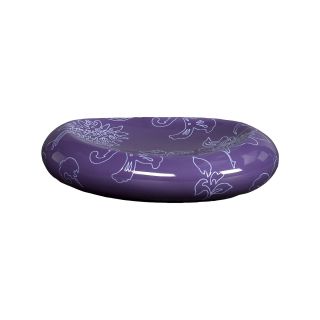 Creative Bath Fine Lines Ceramic Soap Dish, Purple