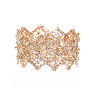 telio by Doris Panos Anastasia Gold Tone Crystal Bracelet, Womens