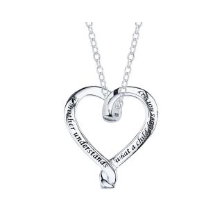 Bridge Jewelry Sterling Silver Mother Heart Pendant