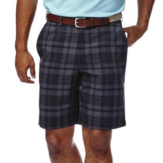Haggar Cool 18 Patterned Shorts, Charcoal, Mens
