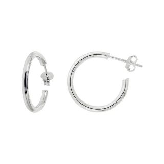 Bridge Jewelry Post Hoop Earrings Sterling Silver