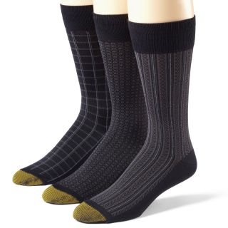 Gold Toe 3 Pk. Microfiber Socks, Black, Mens