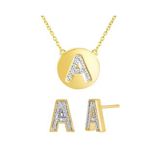 ONLINE ONLY   Diamond Addiction Diamond Accent Initial A Set, Womens