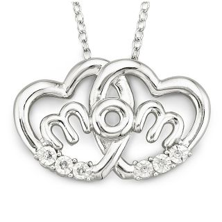 Mom Pendant, Double Heart, Womens