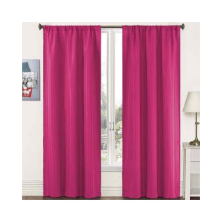 Pairs to Go Capella Woven Solid Rod Pocket Curtain Panel Pair, Pink