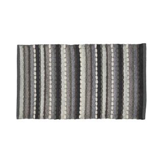Striped Chindi Rectangular Rugs, Gray