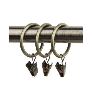 ROD DESYNE Set of 10 1 Clip Rings, Antique Brass