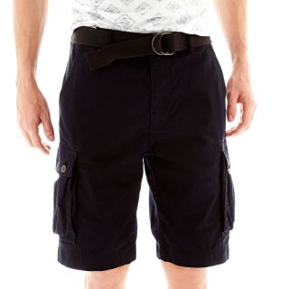 ARIZONA Belted Ripstop Cargo Shorts, Black, Mens