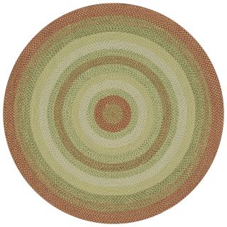 Canyon Reversible Braided Indoor/Outdoor Round Rug, Tuscan Clay