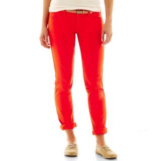 ARIZONA Super Skinny Colored Jeans, Tomato Orang, Womens