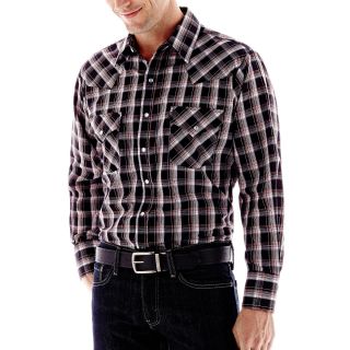 Ely Cattleman Plaid Shirt, Black, Mens