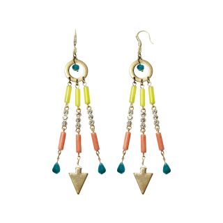 ZOË + SYD Multicolor Jade Linear Earrings, Womens