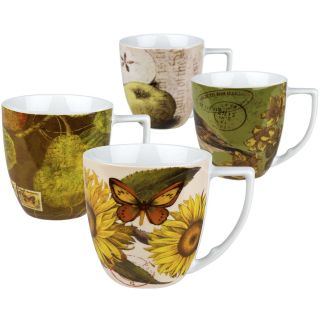 Nature Set of 4 Assorted Mugs