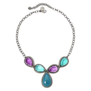 LIZ CLAIBORNE Multicolor Stone Y Necklace