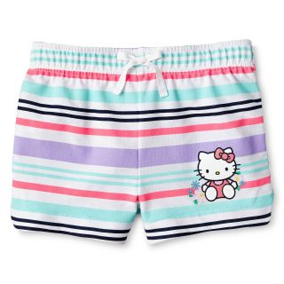 Hello Kitty Striped Shorts   Girls 4 16, Neon Water, Girls