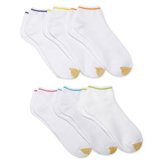 Gold Toe GoldToe 6 pk. Cushion Liner Socks   Extended Sizes, White, Womens