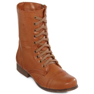 OLSENBOYE Tallin Flat Lace Up Boots, Cognac Par, Womens