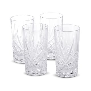 Godinger Dublin Set of 4 Crystal Highball Glasses