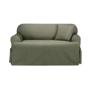 Sure Fit Logan 1 pc. T Cushion Loveseat Slipcover, Green