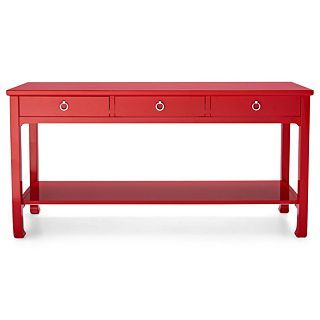 HAPPY CHIC BY JONATHAN ADLER Crescent Heights 60 Console Table, Red