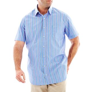 TAILORBYRD Short Sleeve Woven Shirt Big and Tall, Chambray, Mens