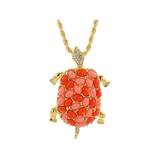 KJL by KENNETH JAY LANE Simulated Coral Turtle Pendant, Womens