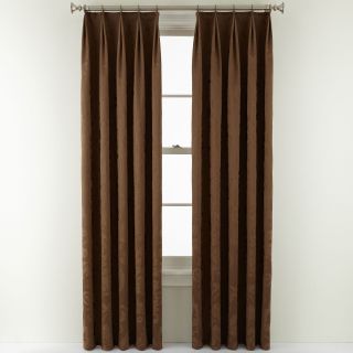 ROYAL VELVET Dolce Ring Top Pinch Pleat Curtain Panel, Ultra Bronze