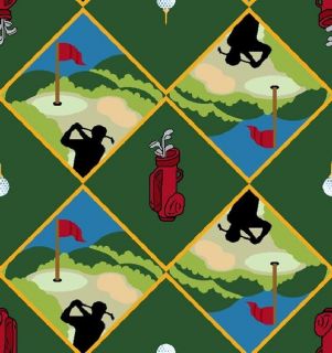 Spike & Tee Golf Theme Carpet