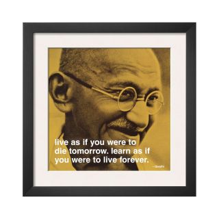 ART Gandhi Live and Learn Framed Print Wall Art