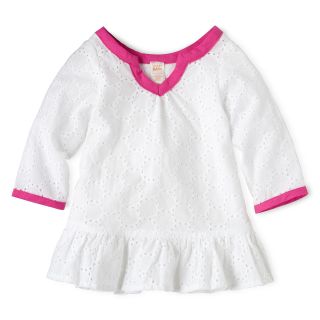 GIGGLE giggleBABY Eyelet Swim Cover Up   Girls newborn 24m, White, White, Girls