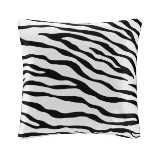 Luxury Bright Faux Fur Print Pillow, Zebra