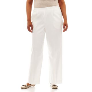 Alfred Dunner Beekman Place Pull On Pants   Plus, White, Womens