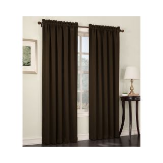 Sun Zero Ludlow Rod Pocket Curtain Panel Pair, Chocolate (Brown)