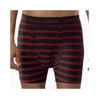 Stacy Adams Striped Boxer Briefs   Big and Tall, Black, Mens