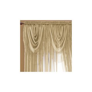 jcp home Snow Voile Rod Pocket Waterfall Valance, White