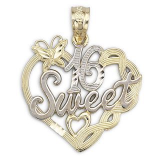 Sweet 16 Charm 14K Gold, Womens