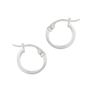 Bridge Jewelry Sterling Silver Tube Hoop Earrings