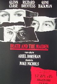 Death and the Maiden (Original Broadway Theatre Window Card)