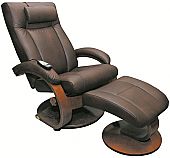New Mac Motion Oslo Euro Recliner and Ottoman with Massage in
