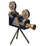 Vintage Movie Reel Camera Display