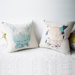 Set of 2 Ridiculous Sleepy Cat with Huge Face Decorative Pillow Covers