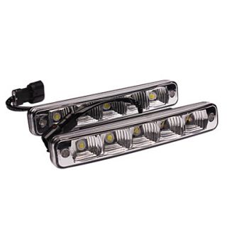 Daytime Running Light in a Pair (IP65 0914, 5W, Lumen(LM) 500,BZ6 Color Temperature 8000 10000K, 12V, with 5 LEDs, White Light