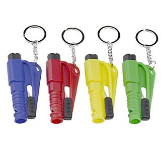 3 in 1 Whistle / Seat Belt Cutter / Window Break Keychain (Random Color)