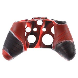 Silicone Skin Case and 2 Red Thumb Stick Grips for XBOX ONE (Red Black)
