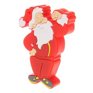 Plastic Cartoon Santa Claus Model USB 4GB