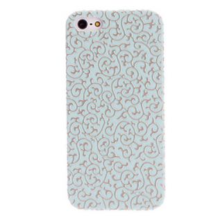Mint Green Engraving Flower Design Hard Case for iPhone 5/5S